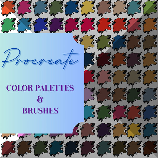 Procreate Color Palette Set and Brushes | Color Palettes | Bonus Brushes v40